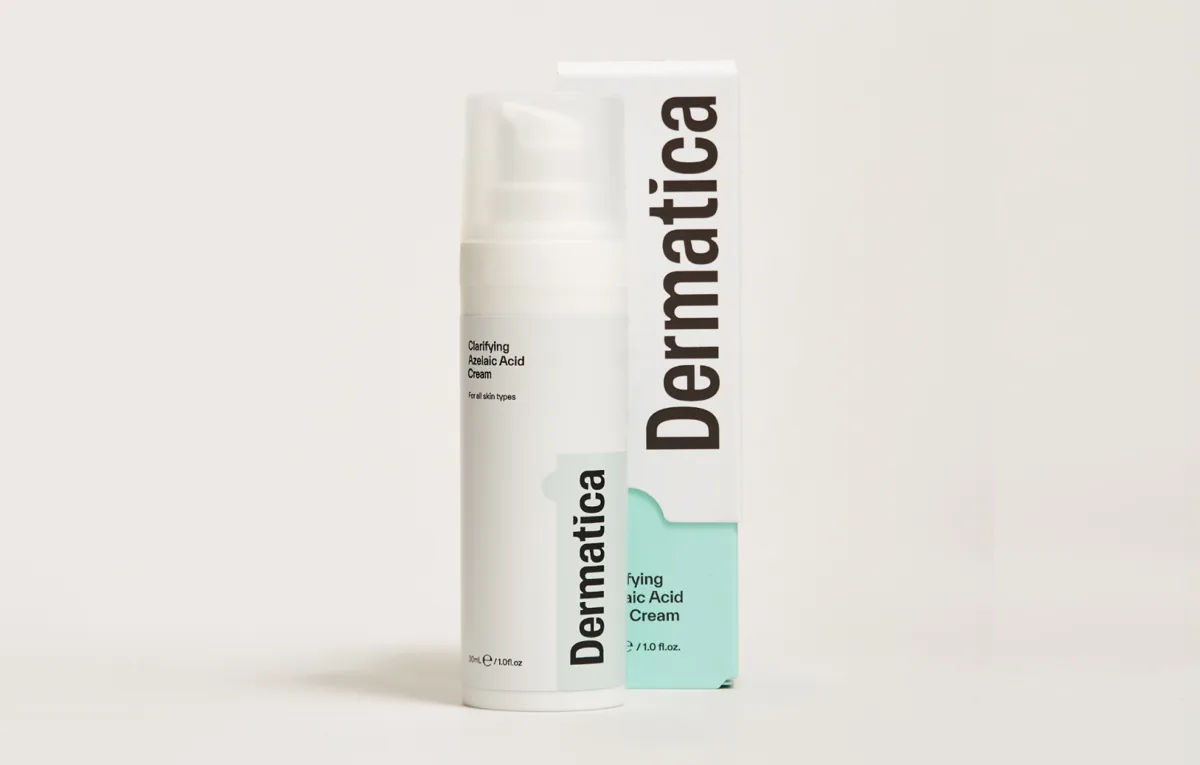 Dermatica Azelaic Acid 20% Cream white tube with minimalist clinical branding