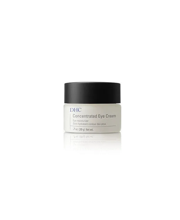 DHC Concentrated Eye Cream in a small silver metal tube