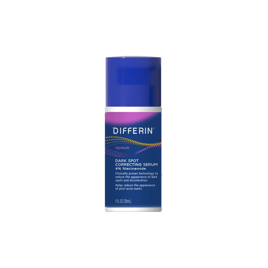 Differin Dark Spot Correcting Serum with 4% Niacinamide, glass dropper bottle, 1 fl oz