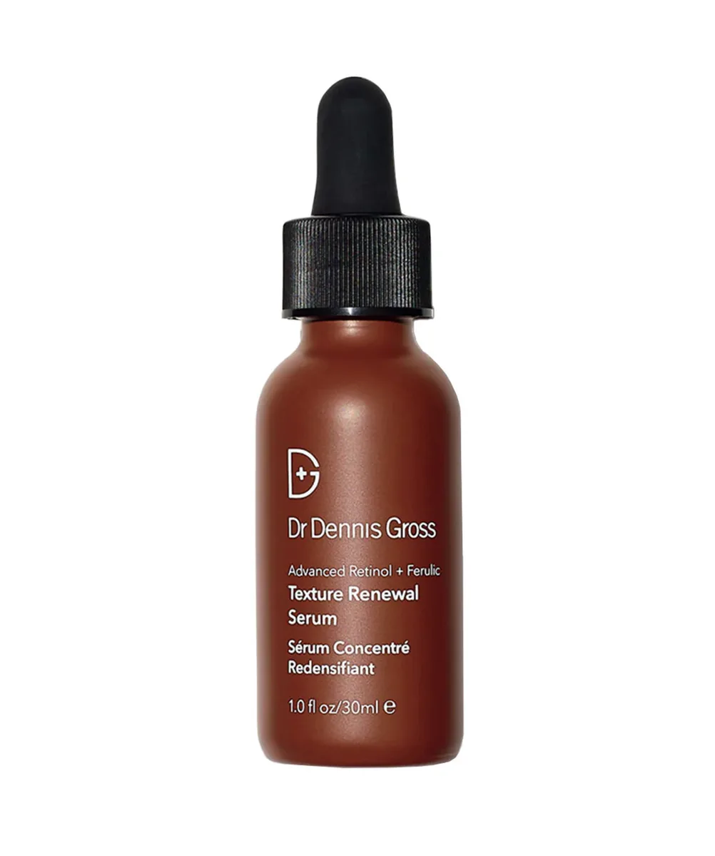 Dr. Dennis Gross Advanced Retinol + Ferulic Texture Renewal Serum 1 oz amber dropper bottle