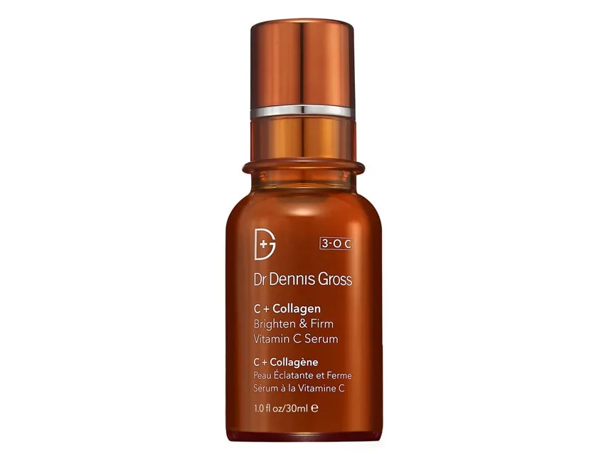 Dr. Dennis Gross C+ Collagen Brighten & Firm Vitamin C Serum 1 oz amber glass bottle