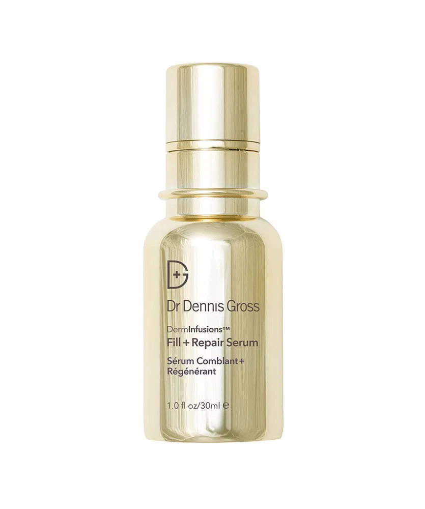Dr. Dennis Gross DermInfusions Fill + Repair Serum 1oz frosted glass dropper bottle