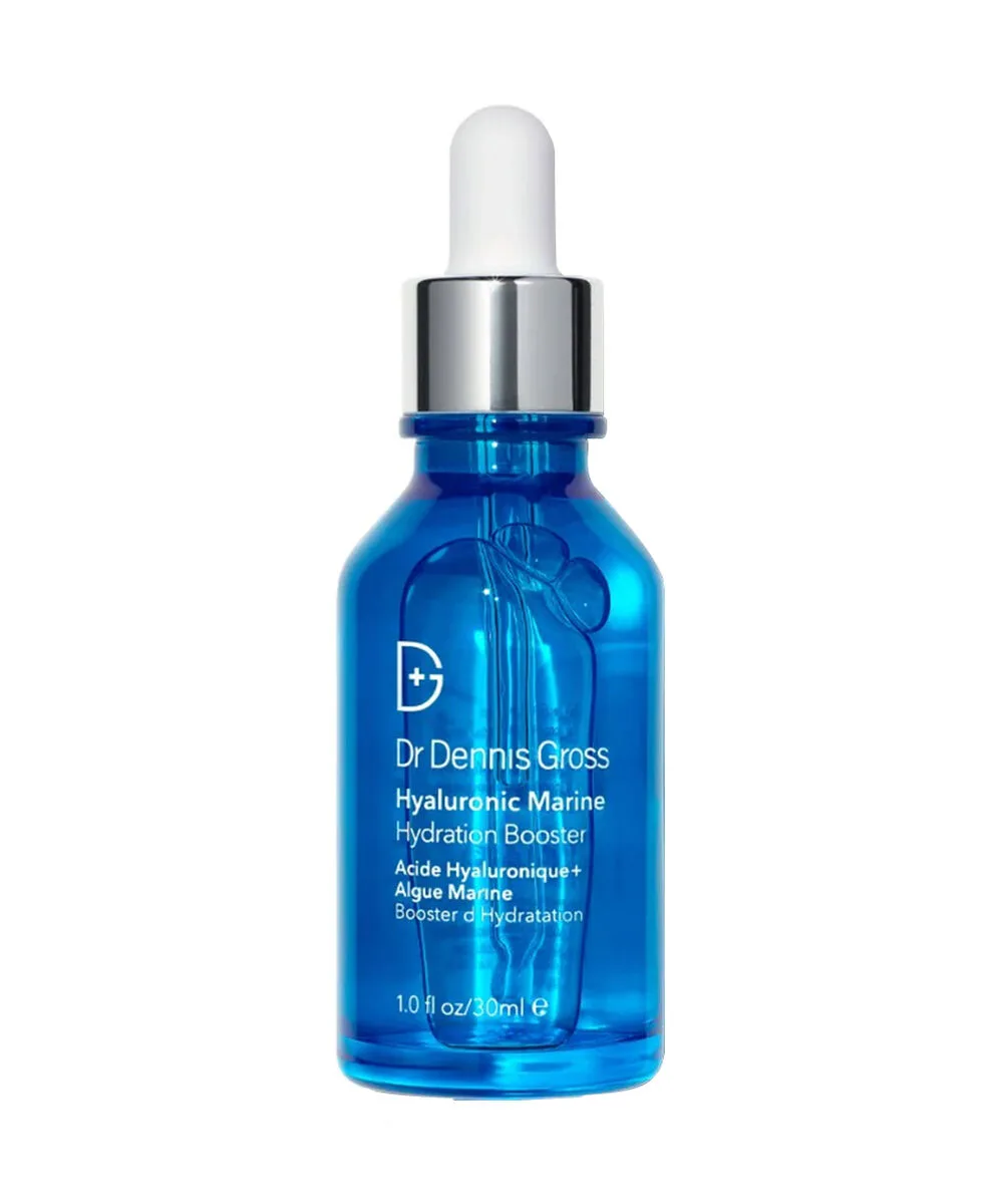 Dr. Dennis Gross Skincare Hyaluronic Marine Hydration Booster 30 ml frosted glass dropper bottle