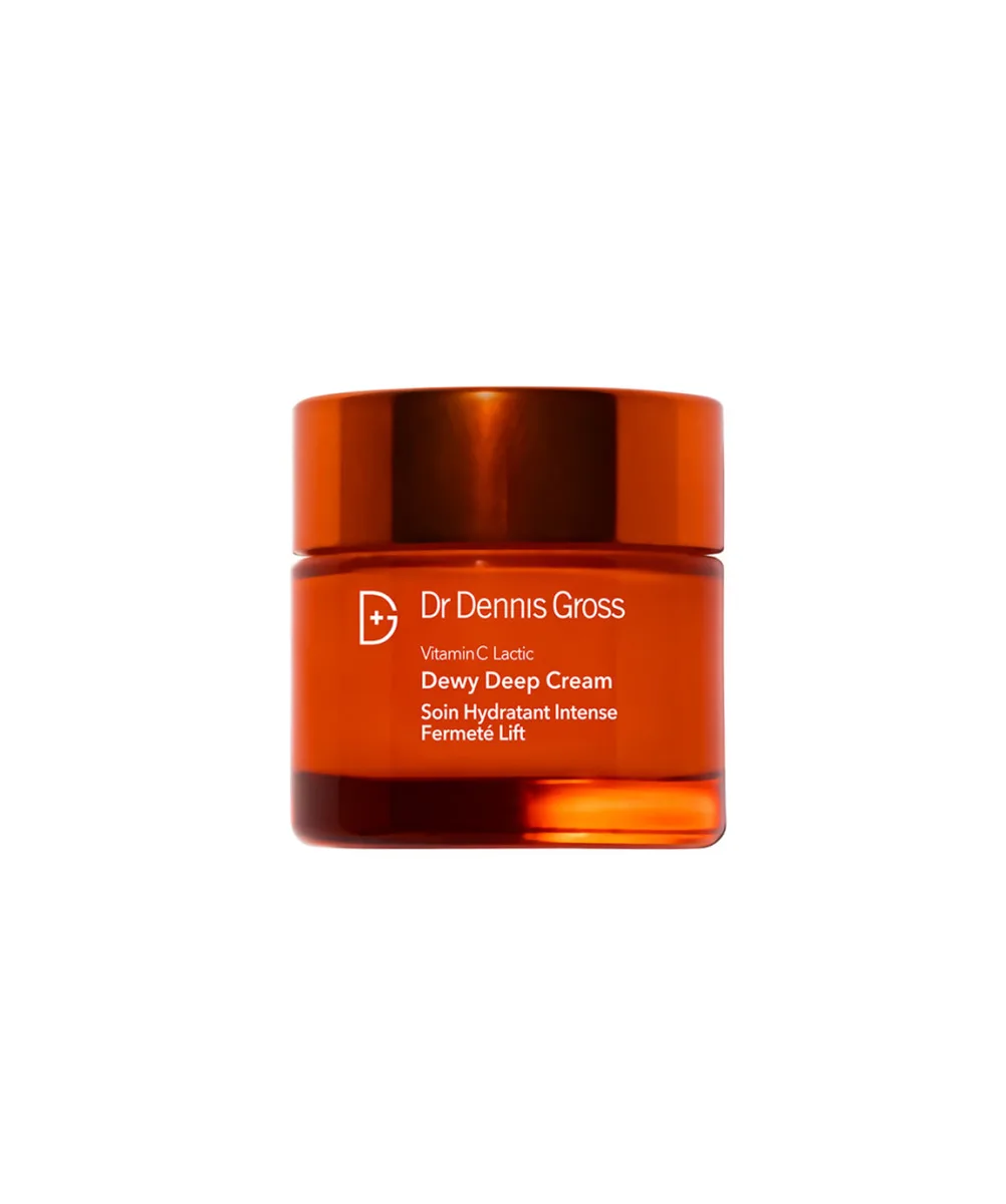 Dr. Dennis Gross Vitamin C Lactic Dewy Deep Cream 2 oz frosted glass jar
