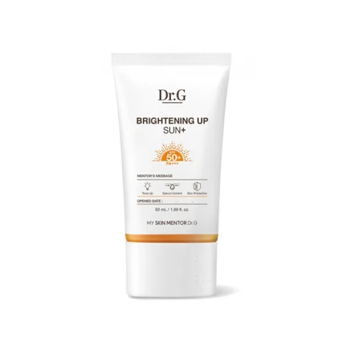 Dr.G Brightening Up Sun SPF 50+ 50ml squeeze tube on white background