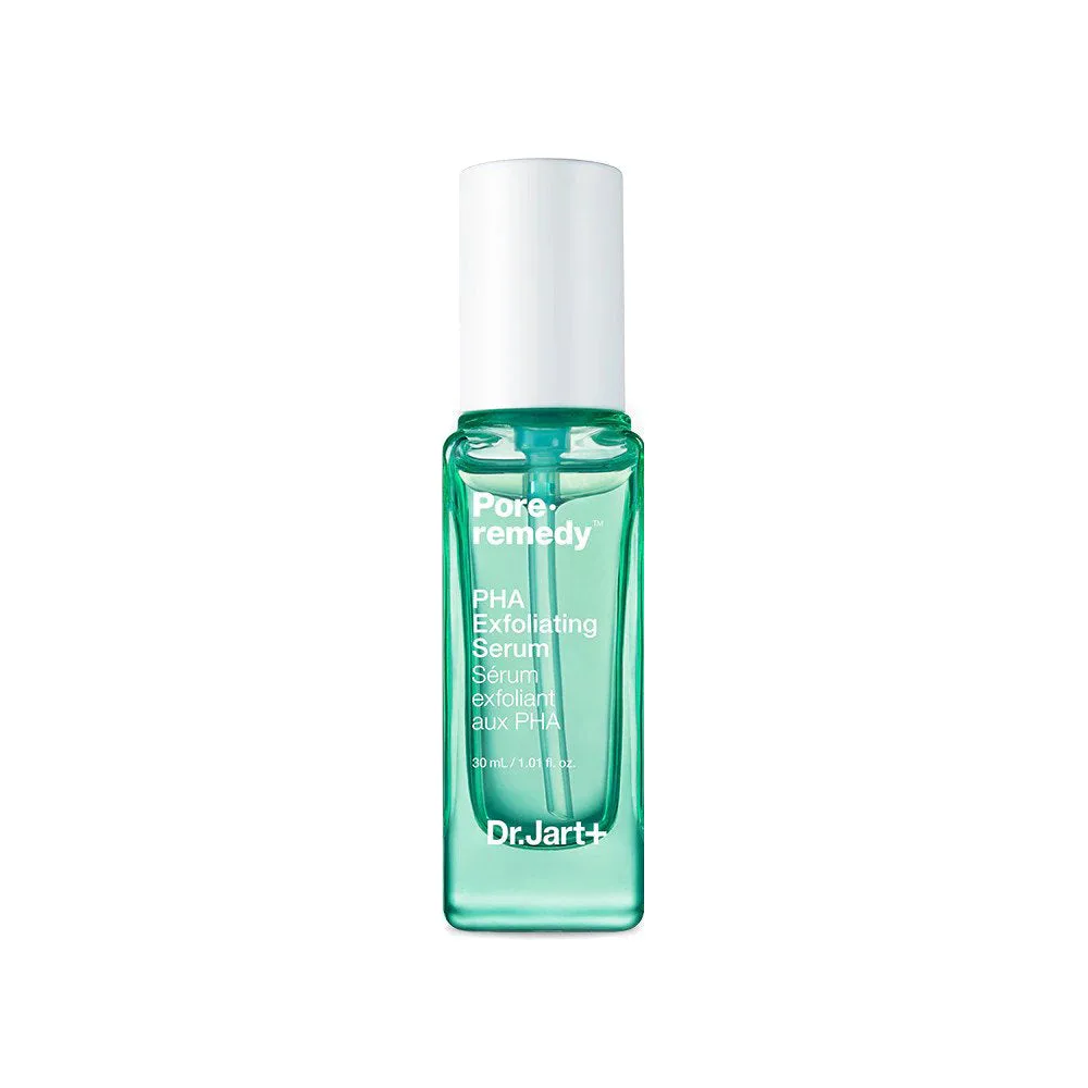 Dr. Jart+ Pore Remedy PHA Exfoliating Serum 30mL bottle with dual-phase formula
