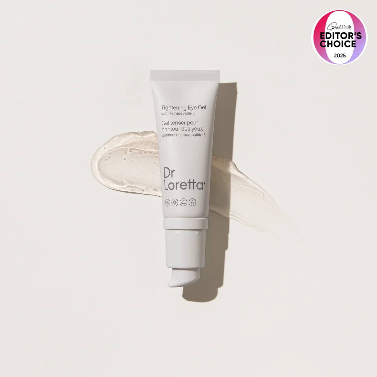 Dr. Loretta Tightening Eye Gel 0.5 oz frosted glass jar