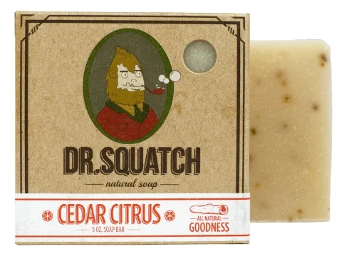 Dr. Squatch Cedar Citrus Natural Bar Soap 5 oz kraft paper package