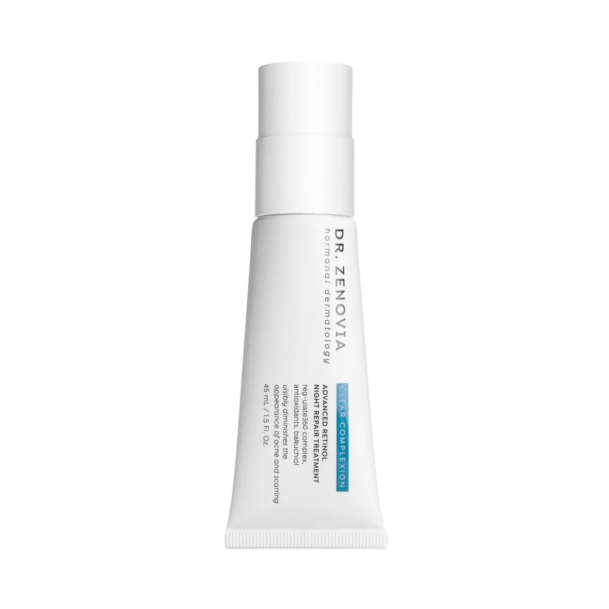 Glass dropper bottle of Dr. Zenovia Hormonal Dermatology Retinol Refining Serum