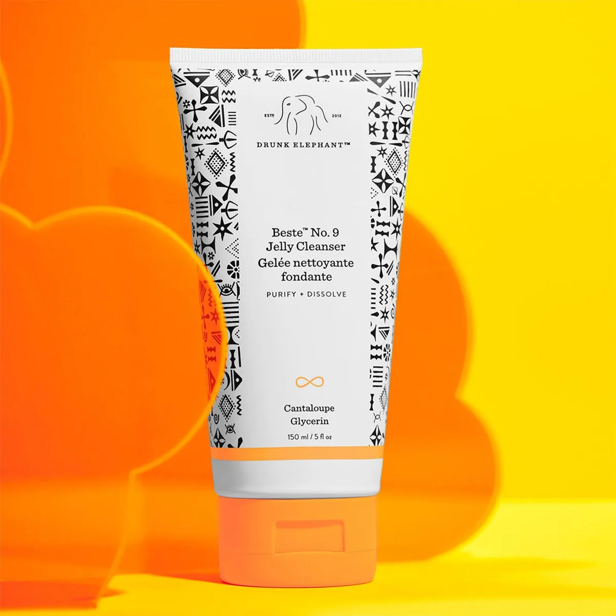 Drunk Elephant Beste No. 9 Jelly Cleanser in white tube with orange cap