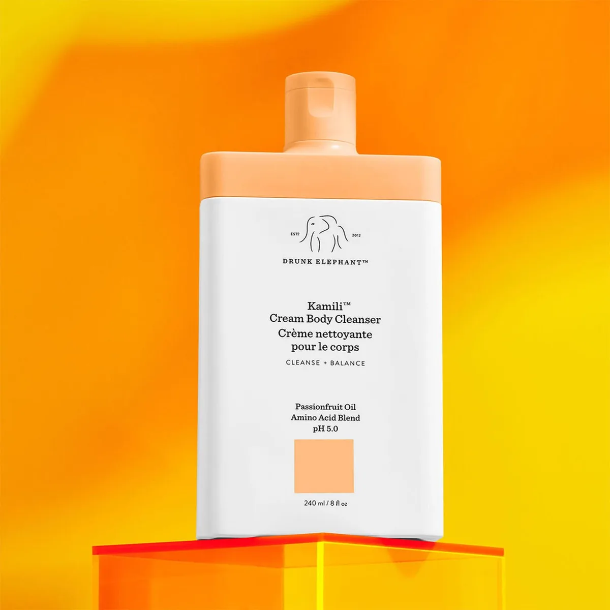 Drunk Elephant Kamili Cream Body Cleanser squeeze bottle