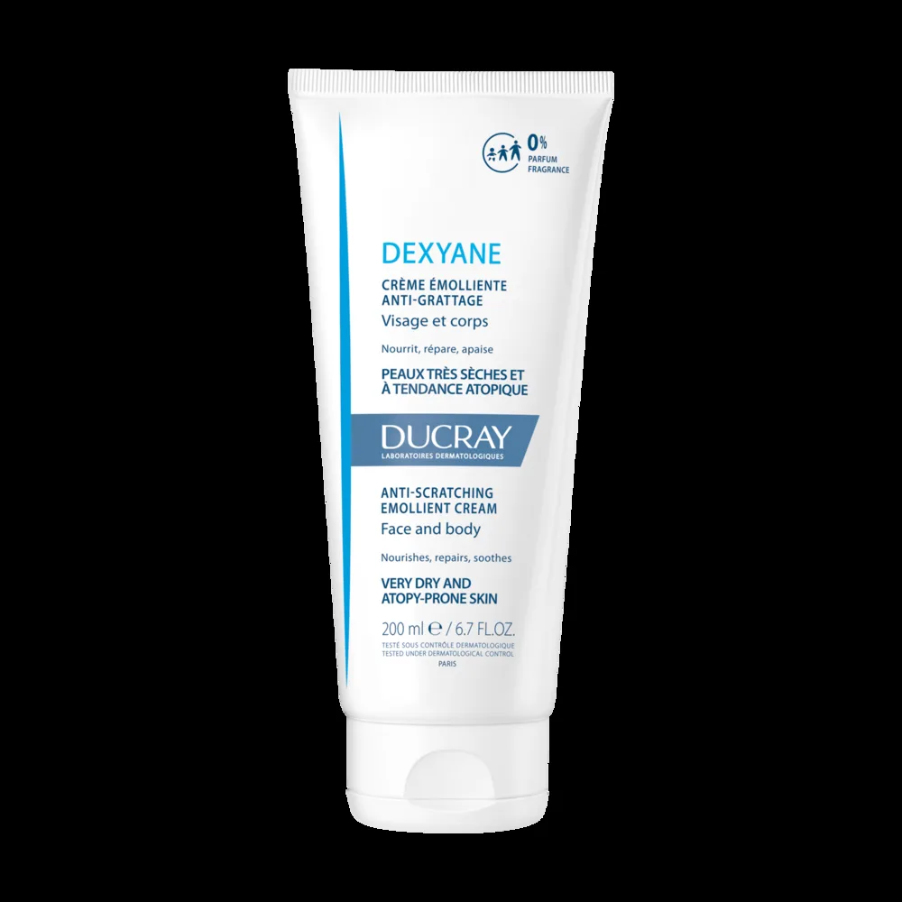 Ducray Dexyane Anti-Scratching Emollient Cream 200 ml white tube