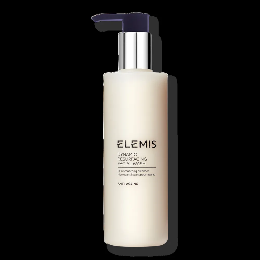 Elemis Dynamic Resurfacing Facial Wash enzyme gel cleanser in a white tube