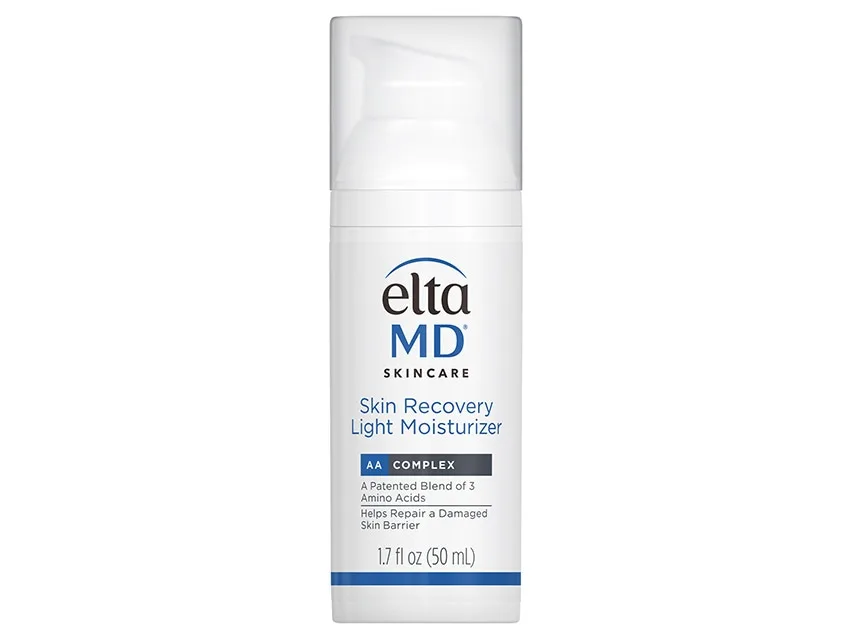 EltaMD Skin Recovery Light Moisturizer pump bottle on white background