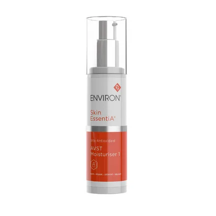 Environ Skin EssentiA Vita-Antioxidant AVST Moisturiser tube with white and green professional skincare packaging