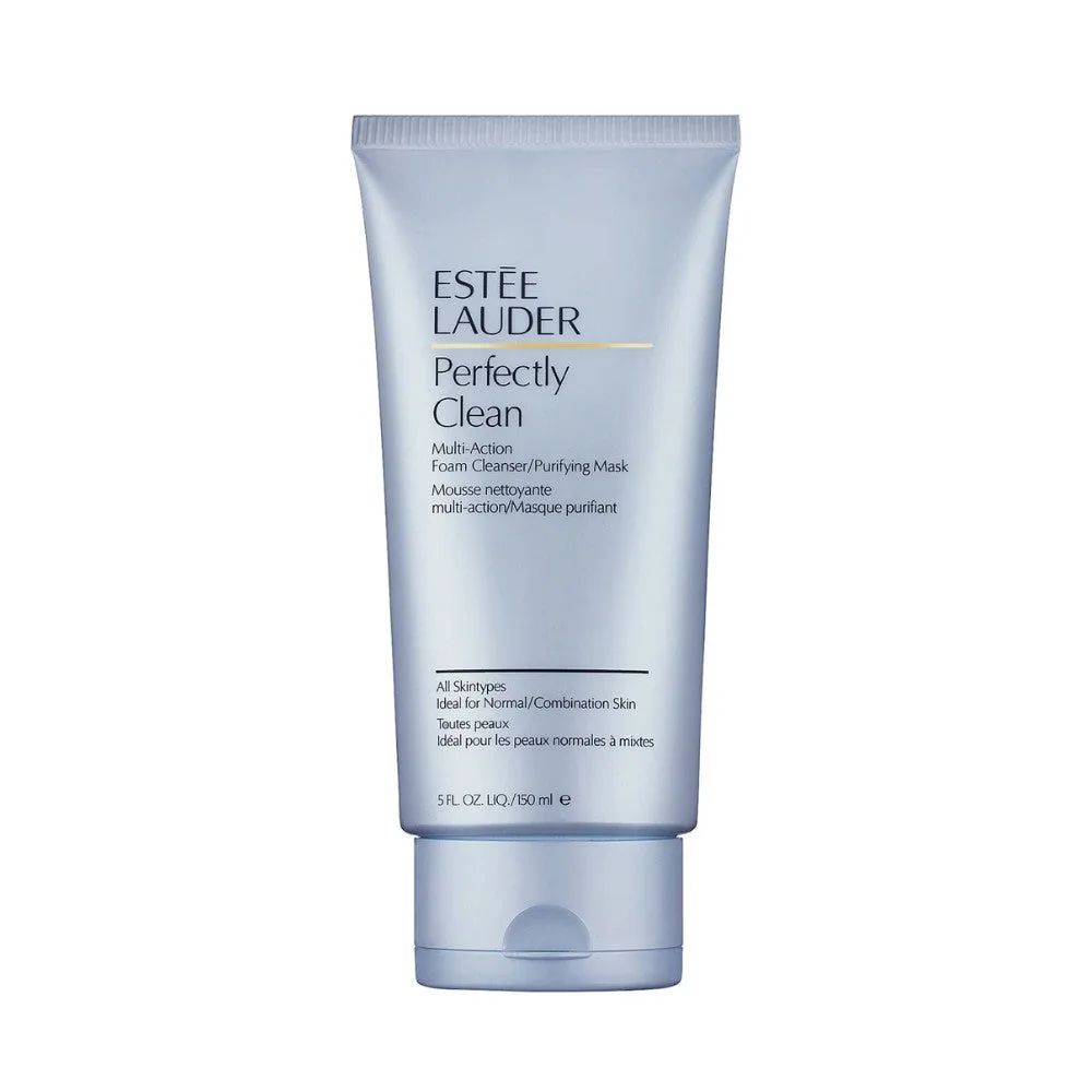 Estée Lauder Perfectly Clean Multi-Action Foam Cleanser white tube with brand logo