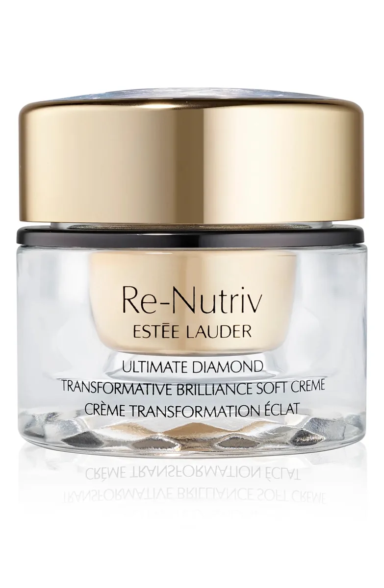 Estée Lauder Re-Nutriv Ultimate Diamond Transformative Energy Cream in luxurious gold and navy jar