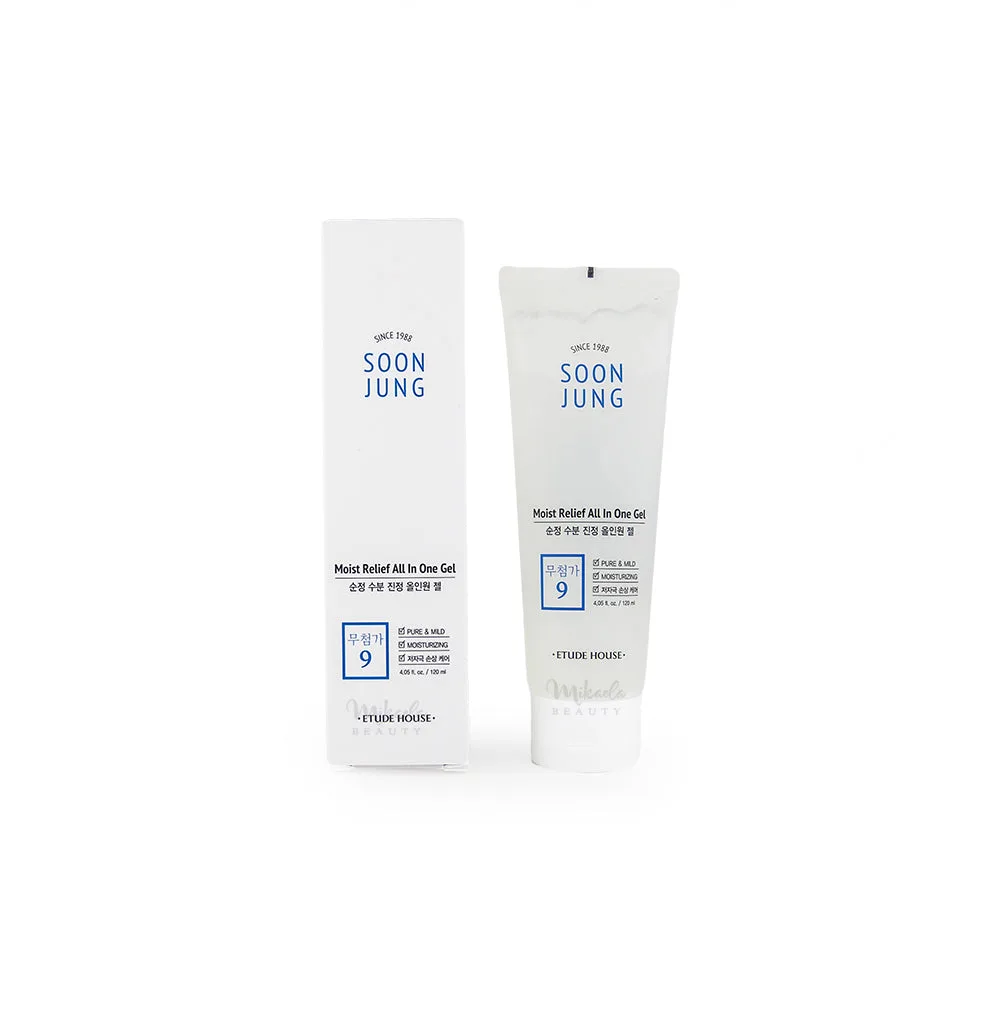 Etude Soon Jung Moist Relief All In One Gel in white squeeze tube