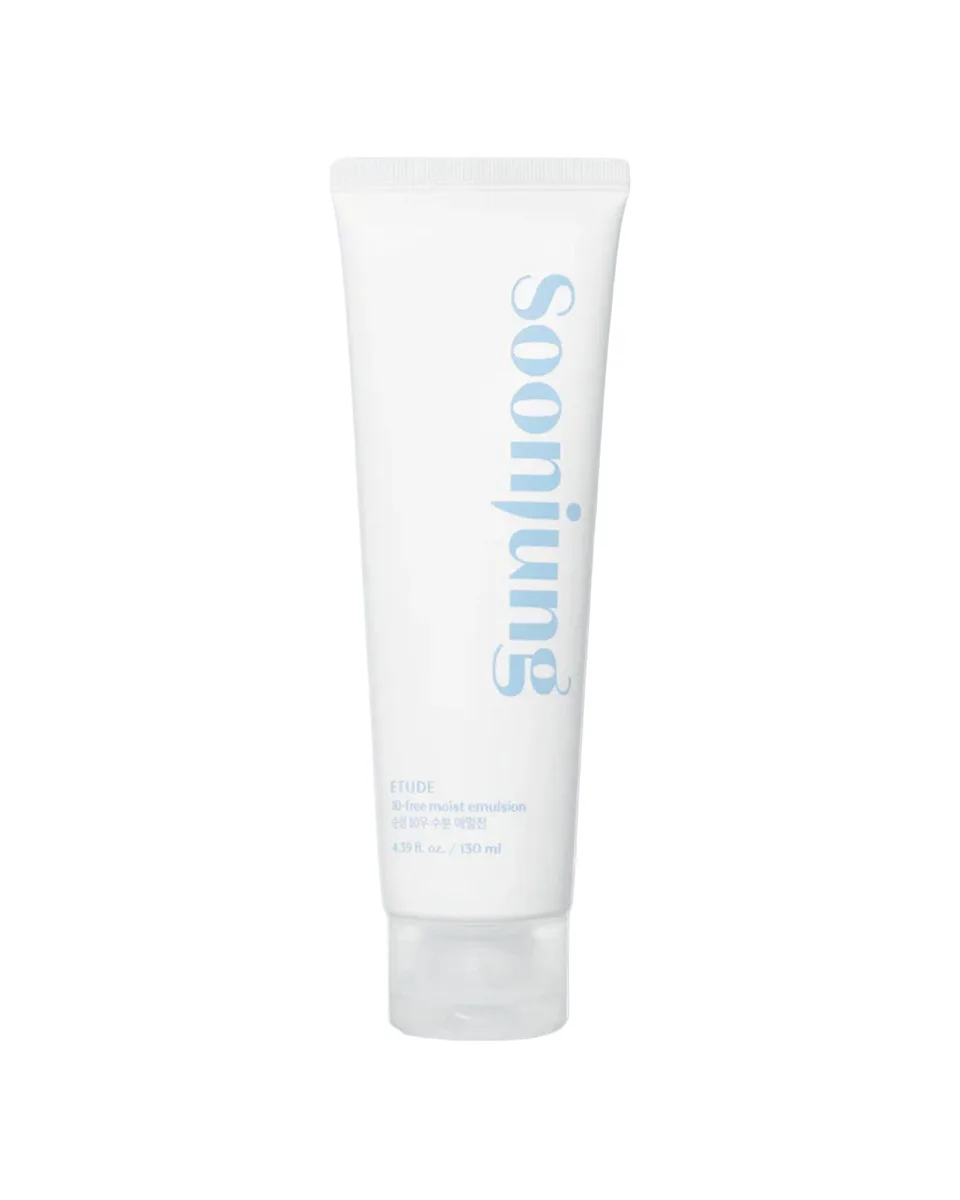Etude SoonJung 10-Free Moist Emulsion white pump bottle