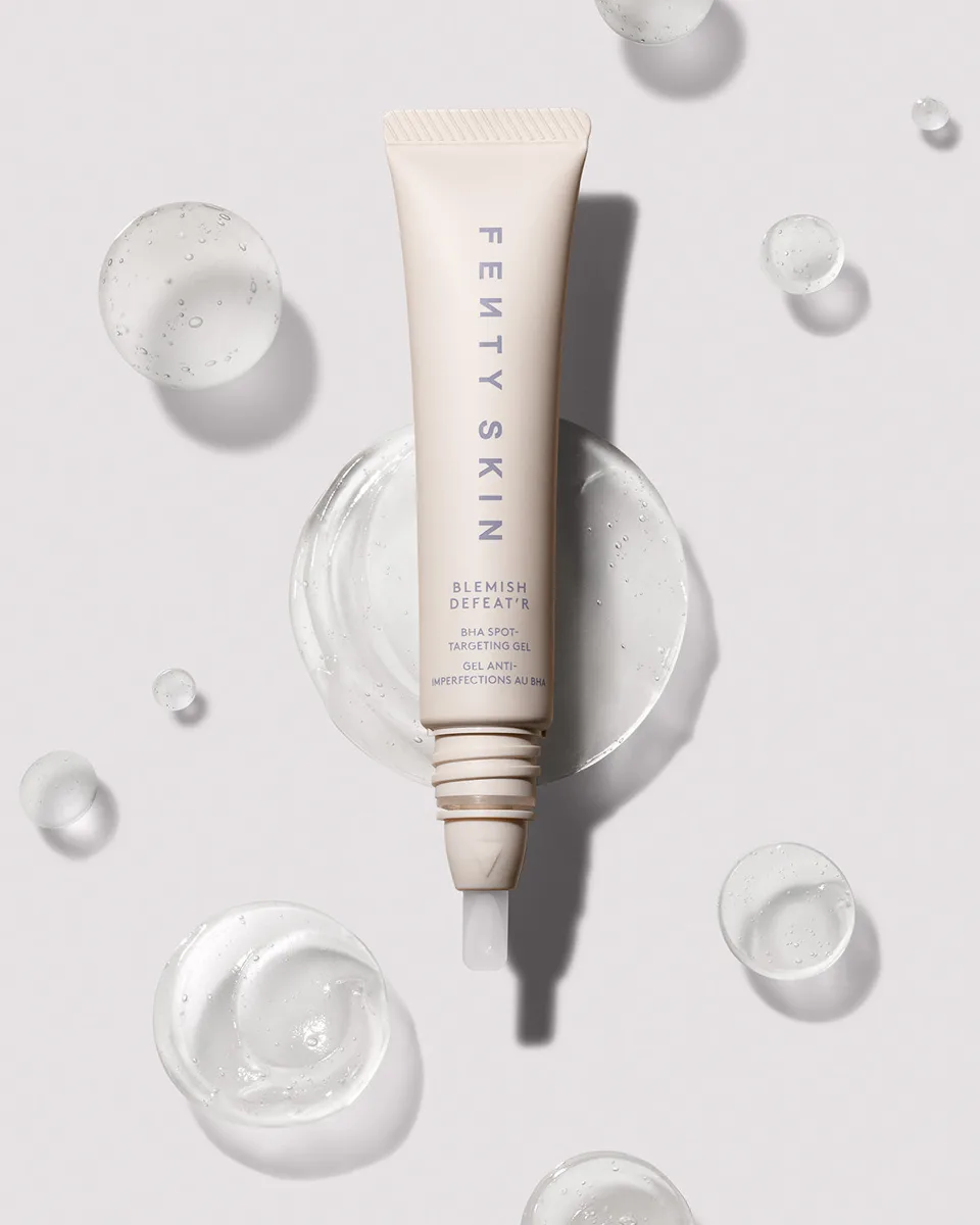 Fenty Skin Blemish Defeat'r BHA Spot-Targeting Gel in a compact squeeze tube