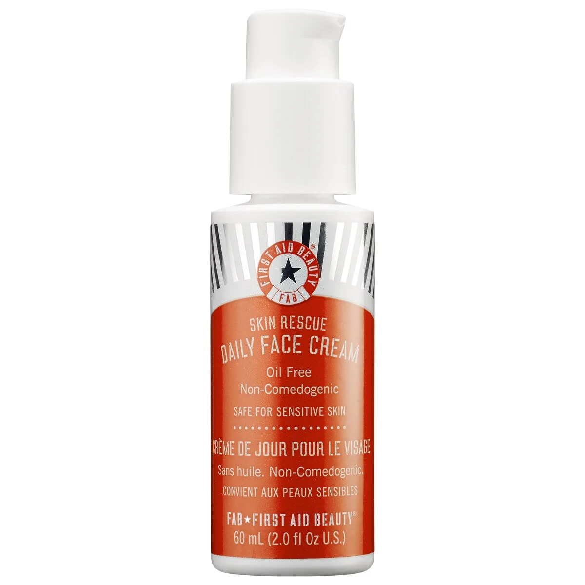 First Aid Beauty Skin Rescue Daily Face Cream in a white tube with red branding