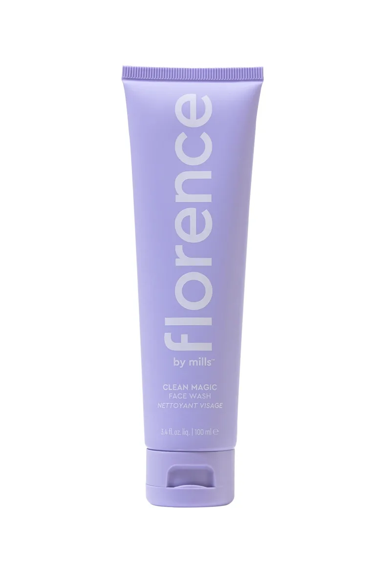 Florence by Mills Clean Magic Face Wash in pastel lavender squeeze tube