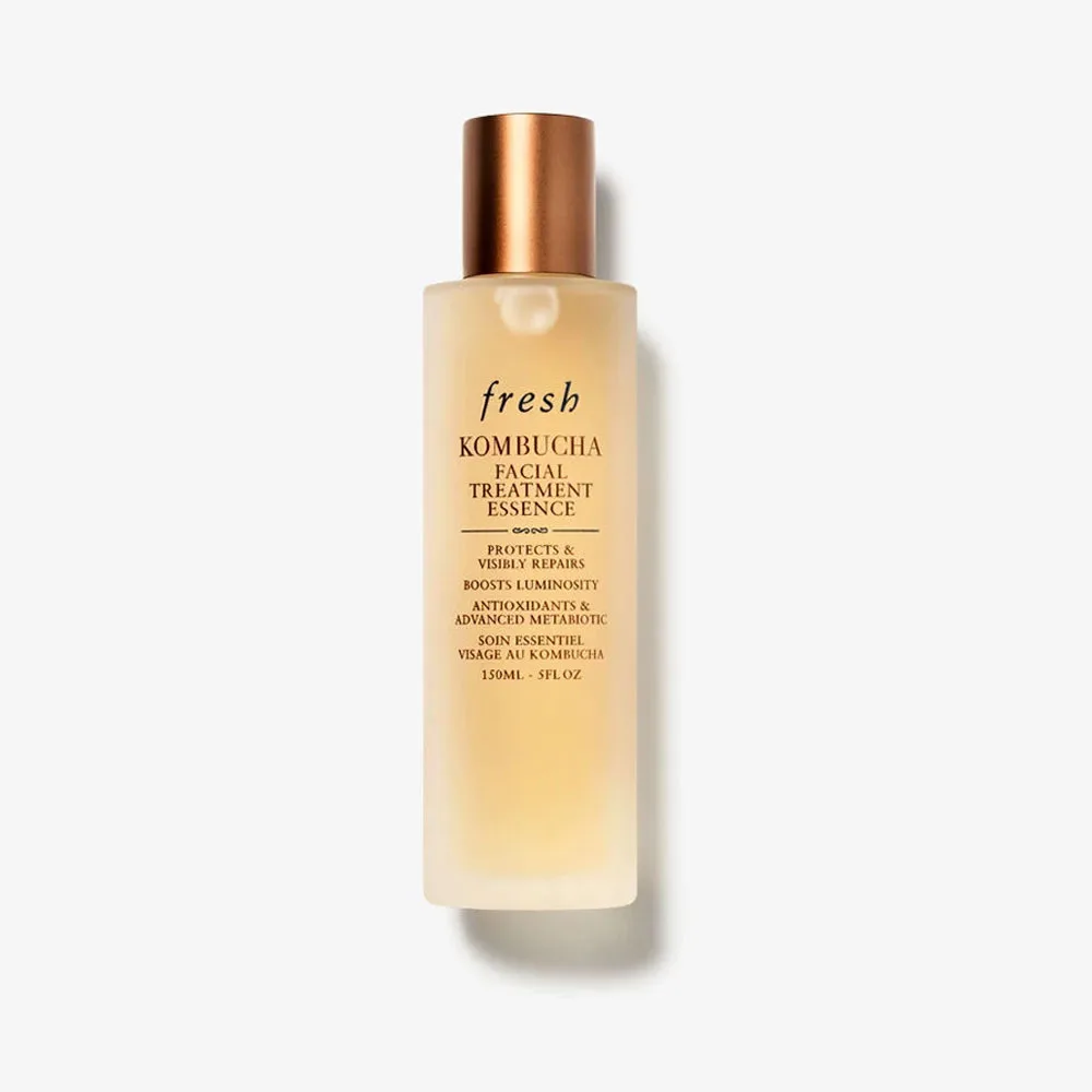 Fresh Kombucha Antioxidant Facial Treatment Essence in frosted glass bottle