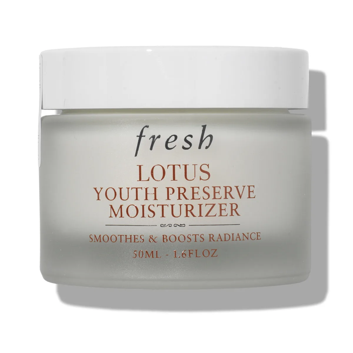 Fresh Lotus Youth Preserve Moisturizer frosted glass jar with pale green lid