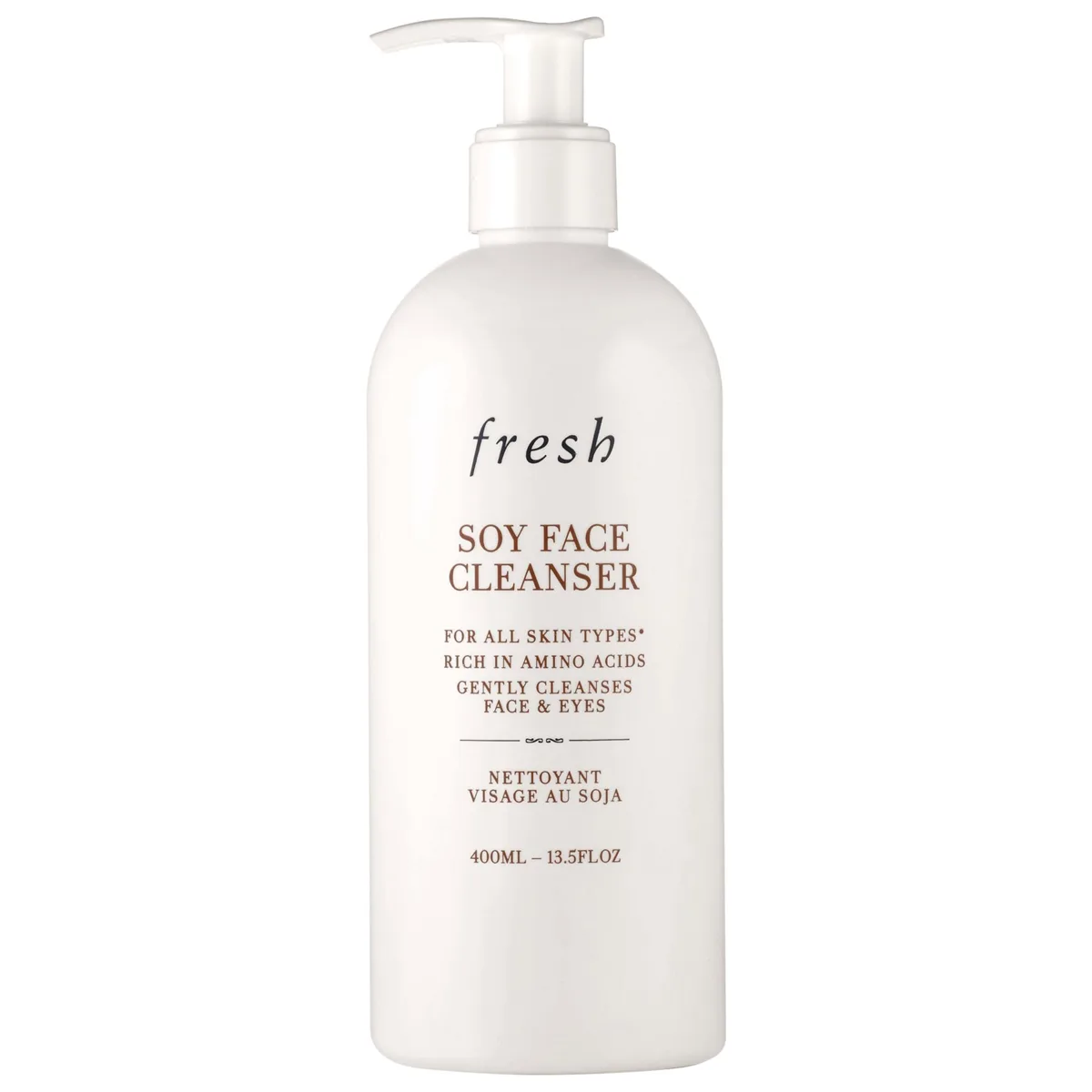 Fresh Soy pH-Balanced Hydrating Face Wash in clear squeeze tube
