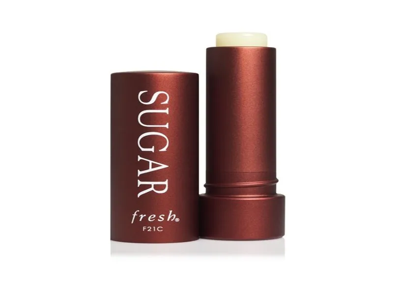 Fresh Sugar Lip Balm Sunscreen SPF 15 in a clear twist-up tube
