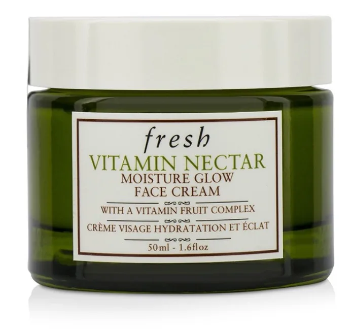 Fresh Vitamin Nectar Moisture Glow Face Cream in coral glass jar
