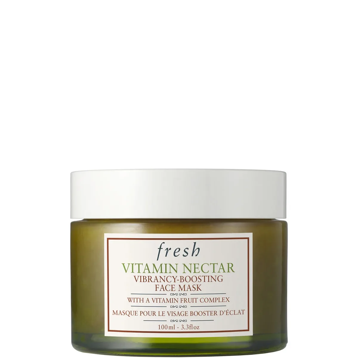 Fresh Vitamin Nectar Vibrancy-Boosting Face Mask in green-tinted glass jar