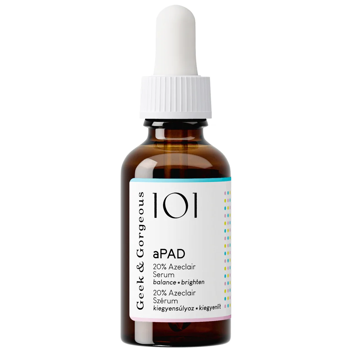 Geek & Gorgeous aPAD azelaic acid derivative serum 30mL bottle