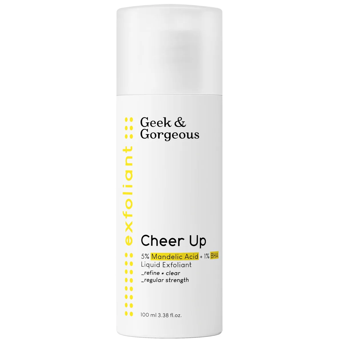 Geek & Gorgeous Cheer Up mandelic salicylic exfoliant 100mL bottle