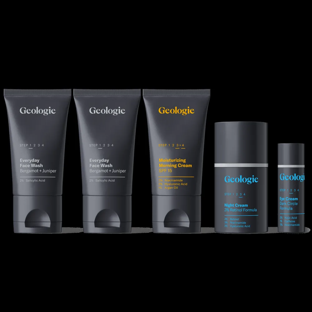 Geologie Daily Face Wash and Moisturizer Set tubes