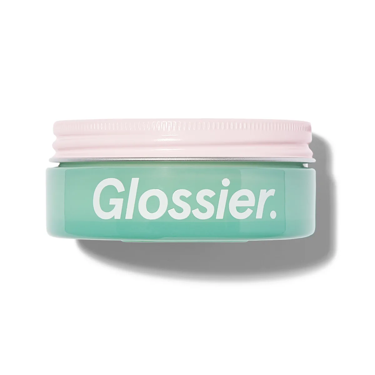 Glossier After Baume Moisture Barrier Recovery Cream glass jar with aluminum lid