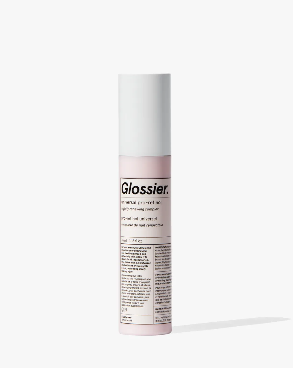 Glossier Universal Pro-Retinol white pump bottle