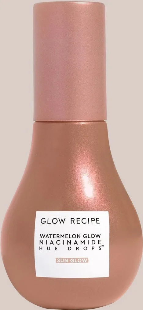 Glow Recipe Watermelon Glow Niacinamide Hue Drops in tinted glass bottle with dropper