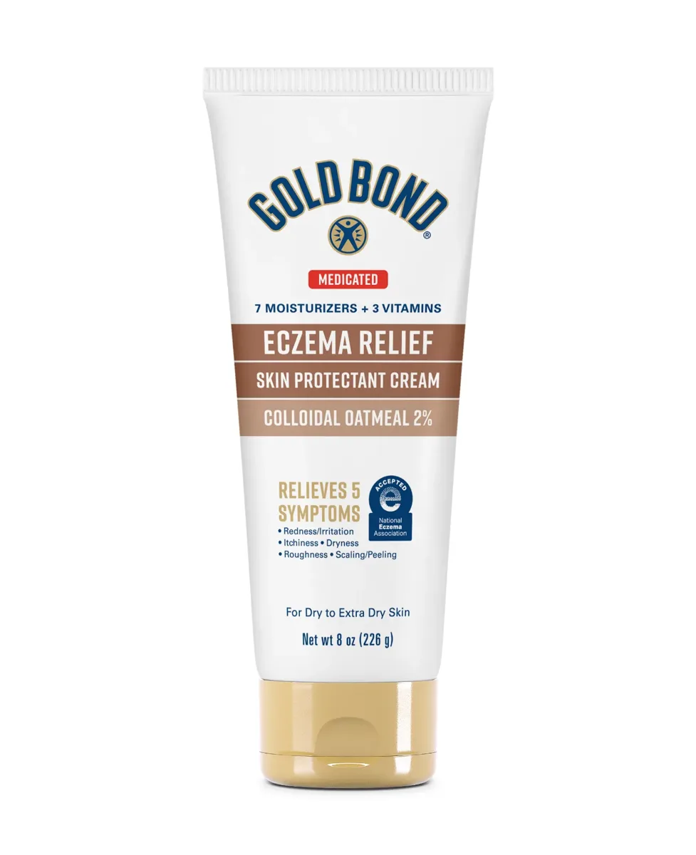 Gold Bond Eczema Relief Skin Protectant Cream 8 oz tube with NEA Seal of Acceptance