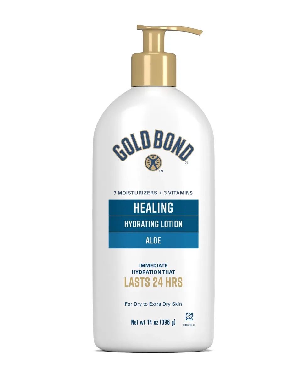 Gold Bond Ultimate Healing Skin Therapy Lotion 14 oz pump bottle with green and gold label