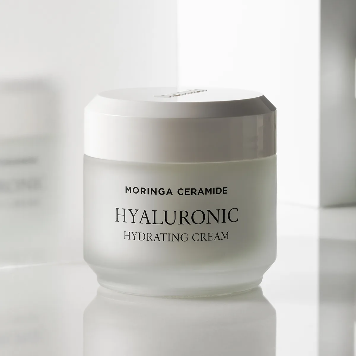 Heimish Moringa Ceramide Hyaluronic Hydrating Cream in a glass jar