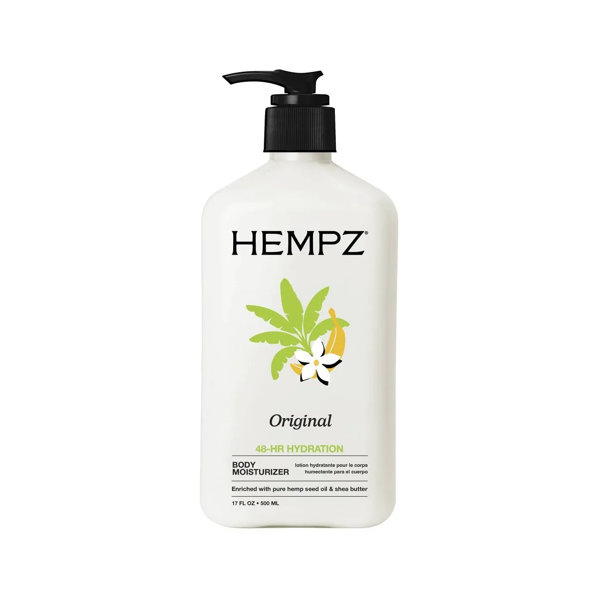 Hempz Original Herbal Body Moisturizer 17oz pump bottle
