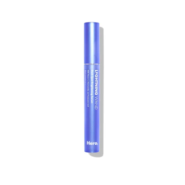 Hero Cosmetics Lightning Wand Dark Spot Brightening Serum with stainless steel rollerball applicator