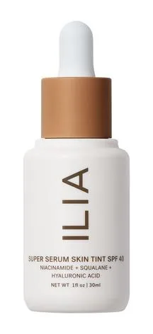 Ilia Super Serum Skin Tint SPF 40 frosted glass bottle