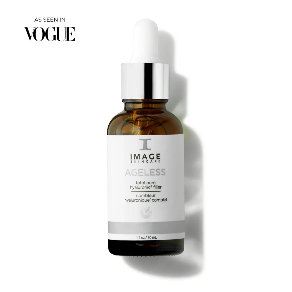 Image Skincare AGELESS Total Pure Hyaluronic 6 Filler serum in frosted glass bottle with dropper