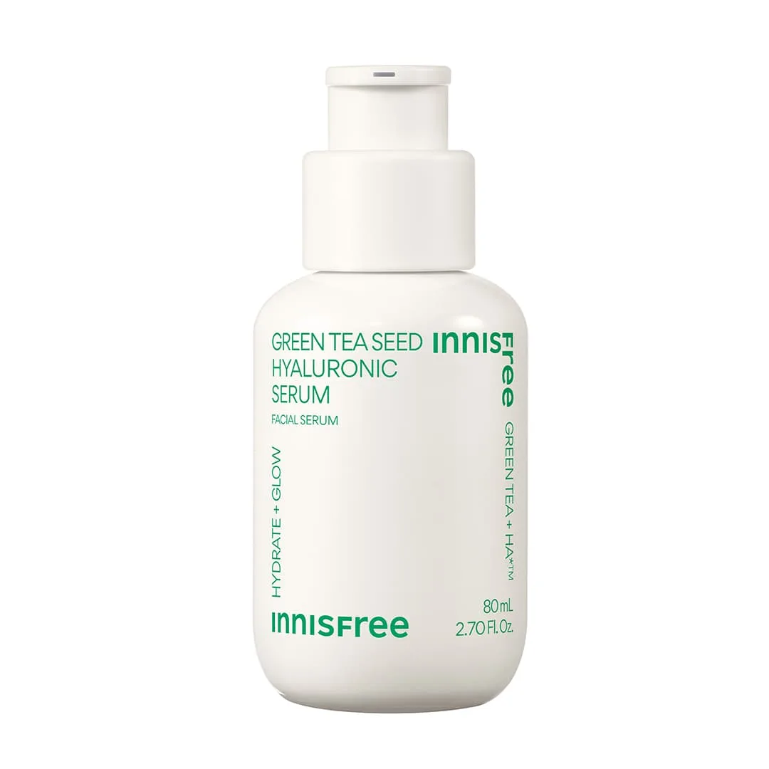 Innisfree Green Tea Seed Hyaluronic Serum 80 mL glass bottle with dropper
