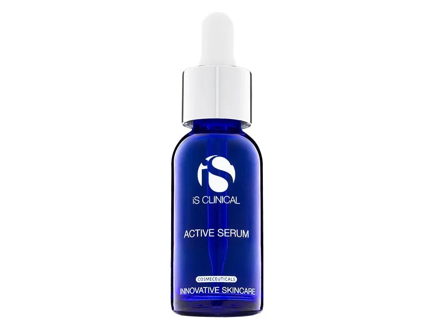 iS Clinical Active Serum frosted glass bottle with dropper
