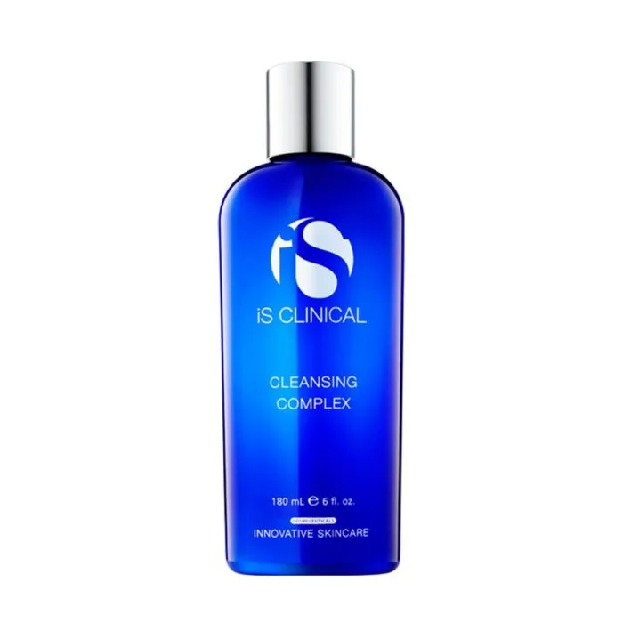 iS Clinical Cleansing Complex clear gel cleanser bottle with pump