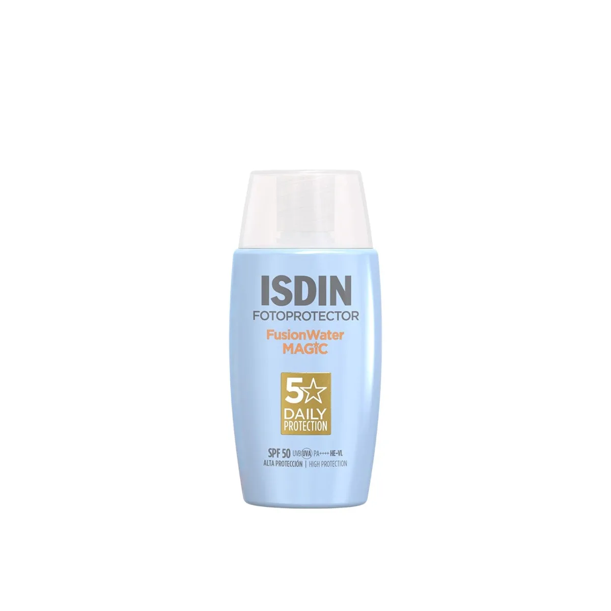 ISDIN Fotoprotector Fusion Water SPF 50 sunscreen bottle