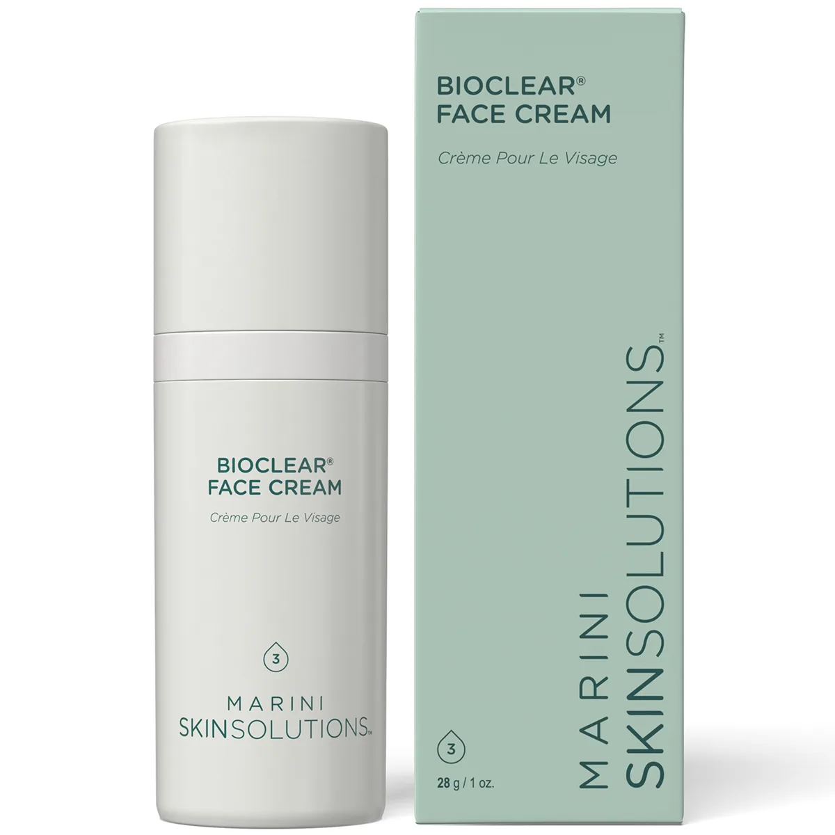 Jan Marini Bioglycolic Bioclear Face Cream in a 1 oz frosted glass jar
